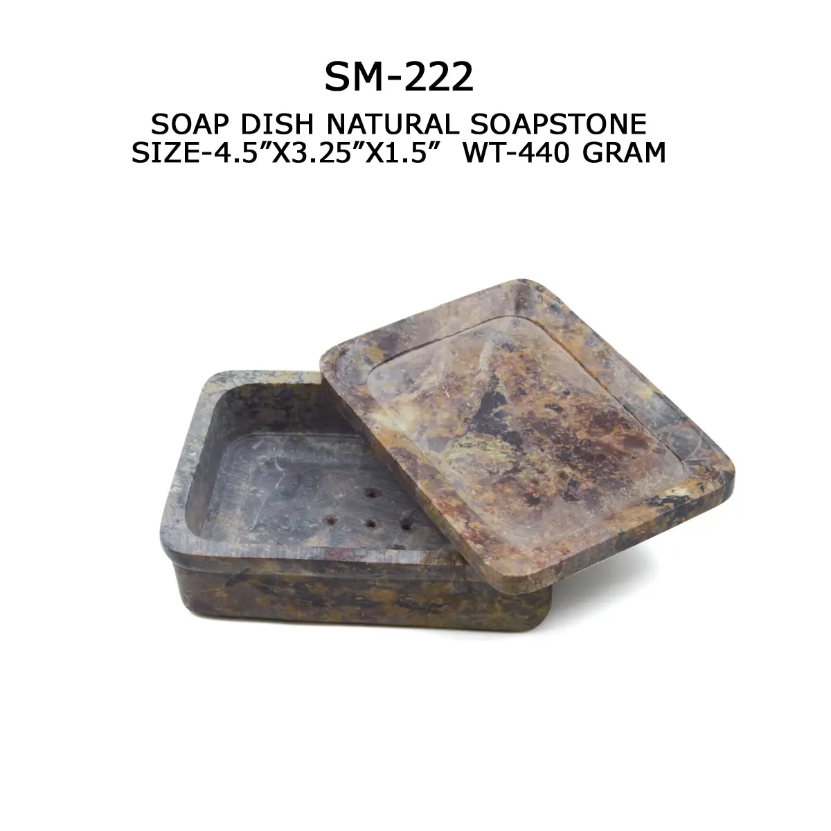 SOAP DISH NATURAL SOAPSTONE